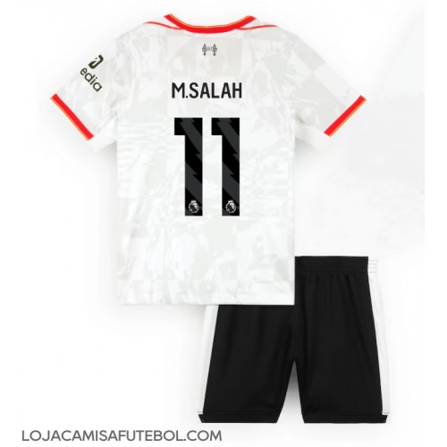 Camisa de Futebol Liverpool Mohamed Salah #11 Equipamento Alternativo Infantil 2024-25 Manga Curta (+ Calças curtas)